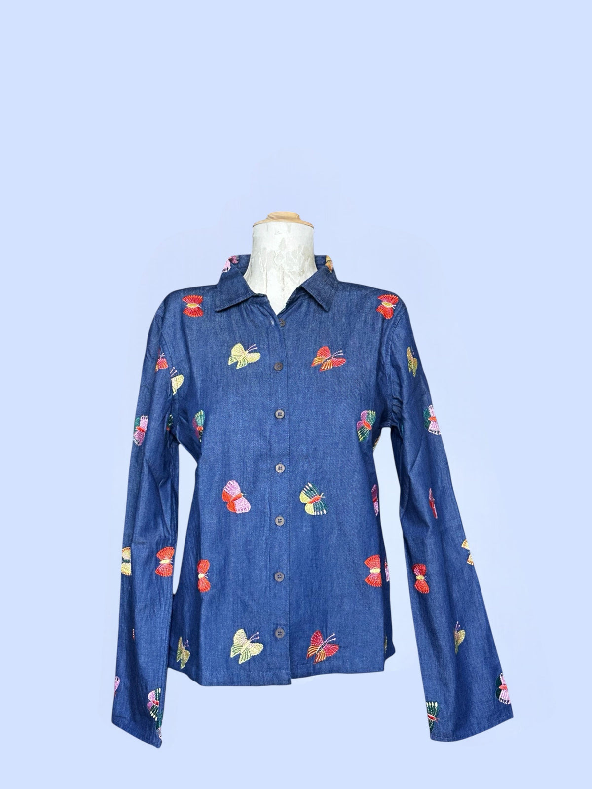 #24/2021 CHEMISE EN DENIM BRODÉE MANU