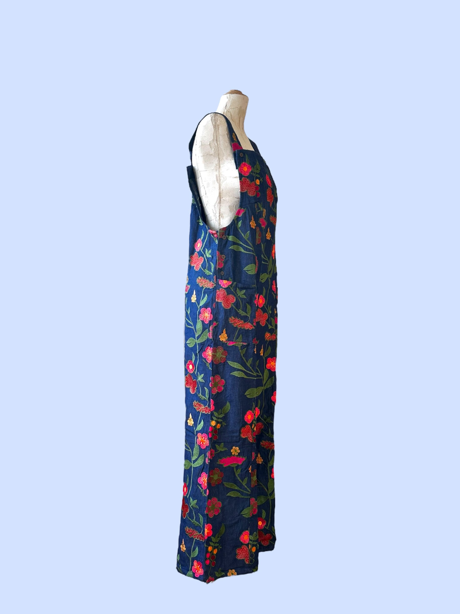 #88/2025 EMBROIDERED DENIM JUMPSUIT