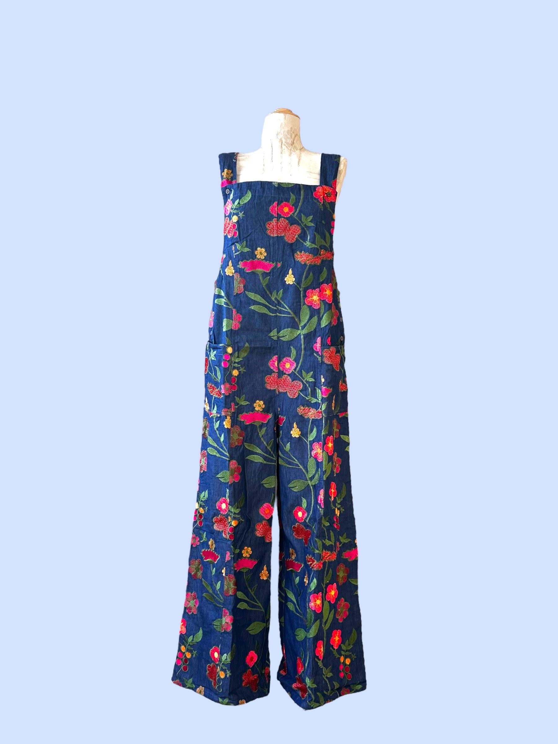 #88/2025 EMBROIDERED DENIM JUMPSUIT
