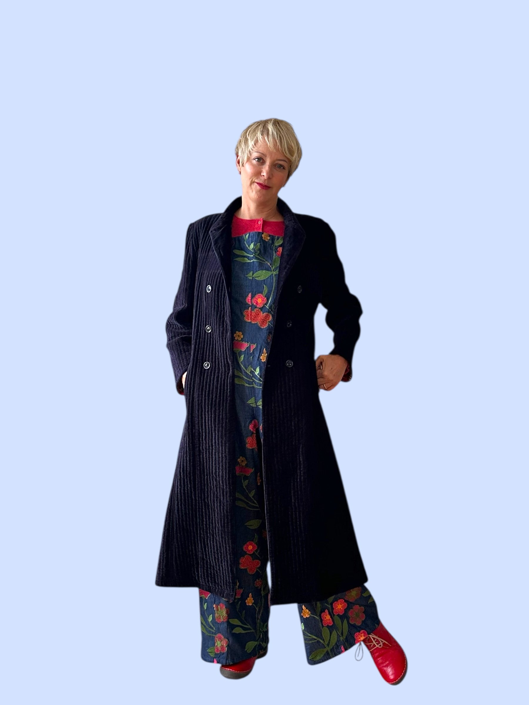 #88/2025 EMBROIDERED DENIM JUMPSUIT