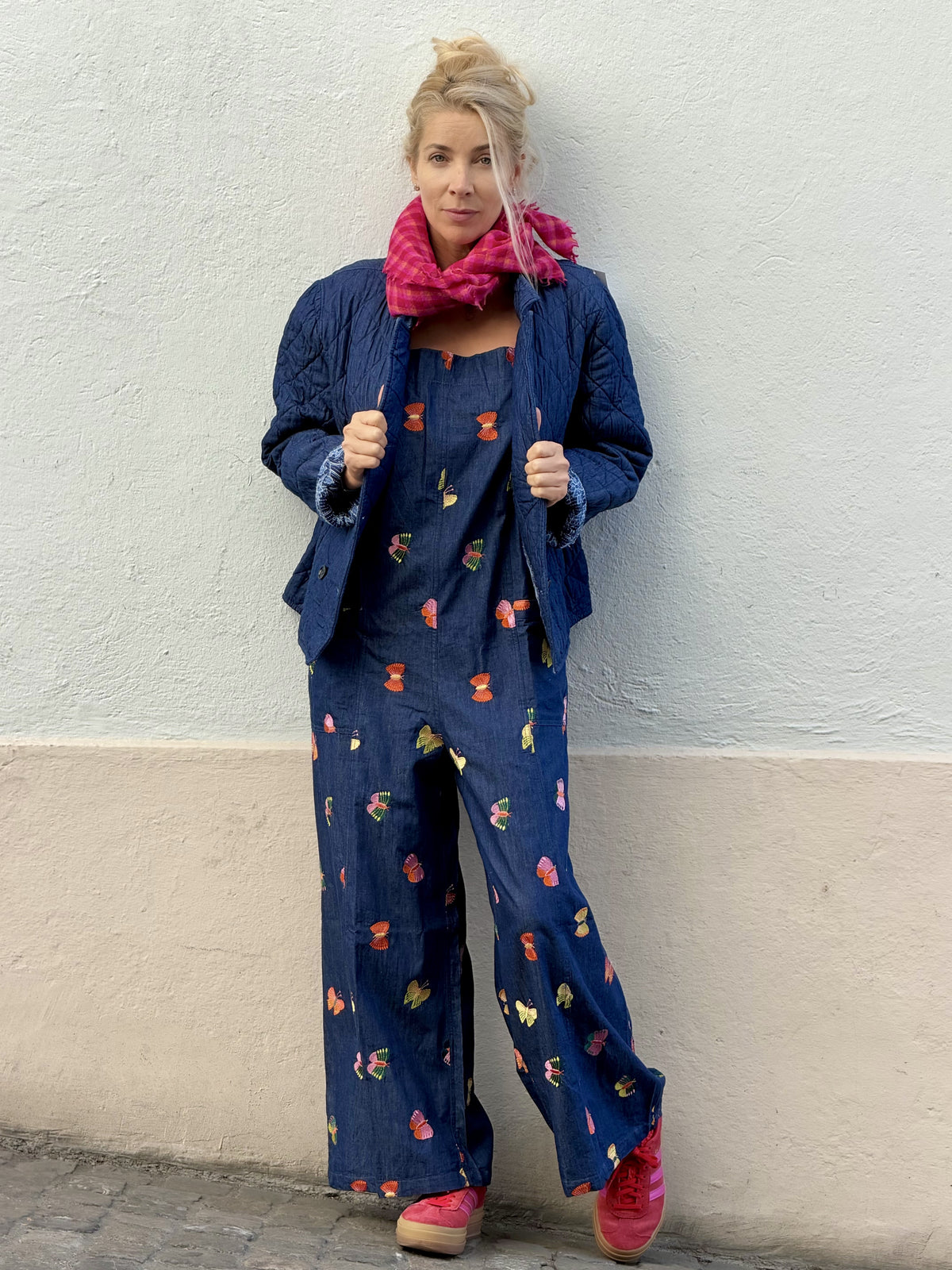 #88/2025 BESTICKTER JEANS-JUMPSUIT