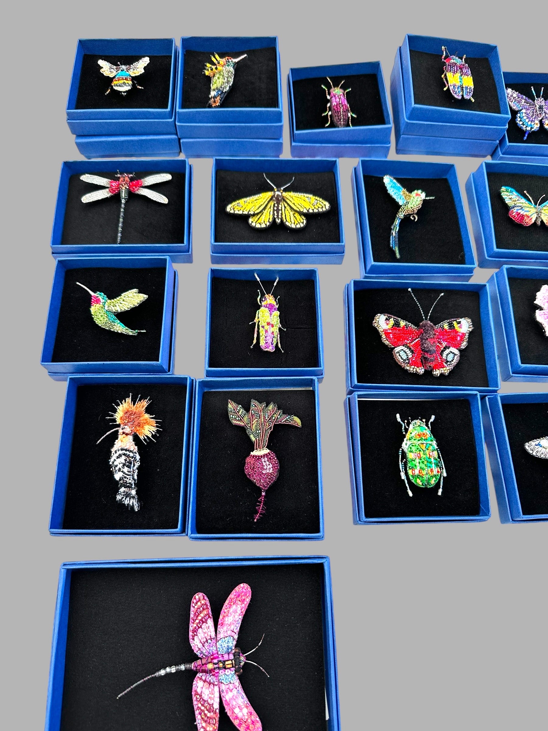Embroidered Brooches available exclusively in our stores