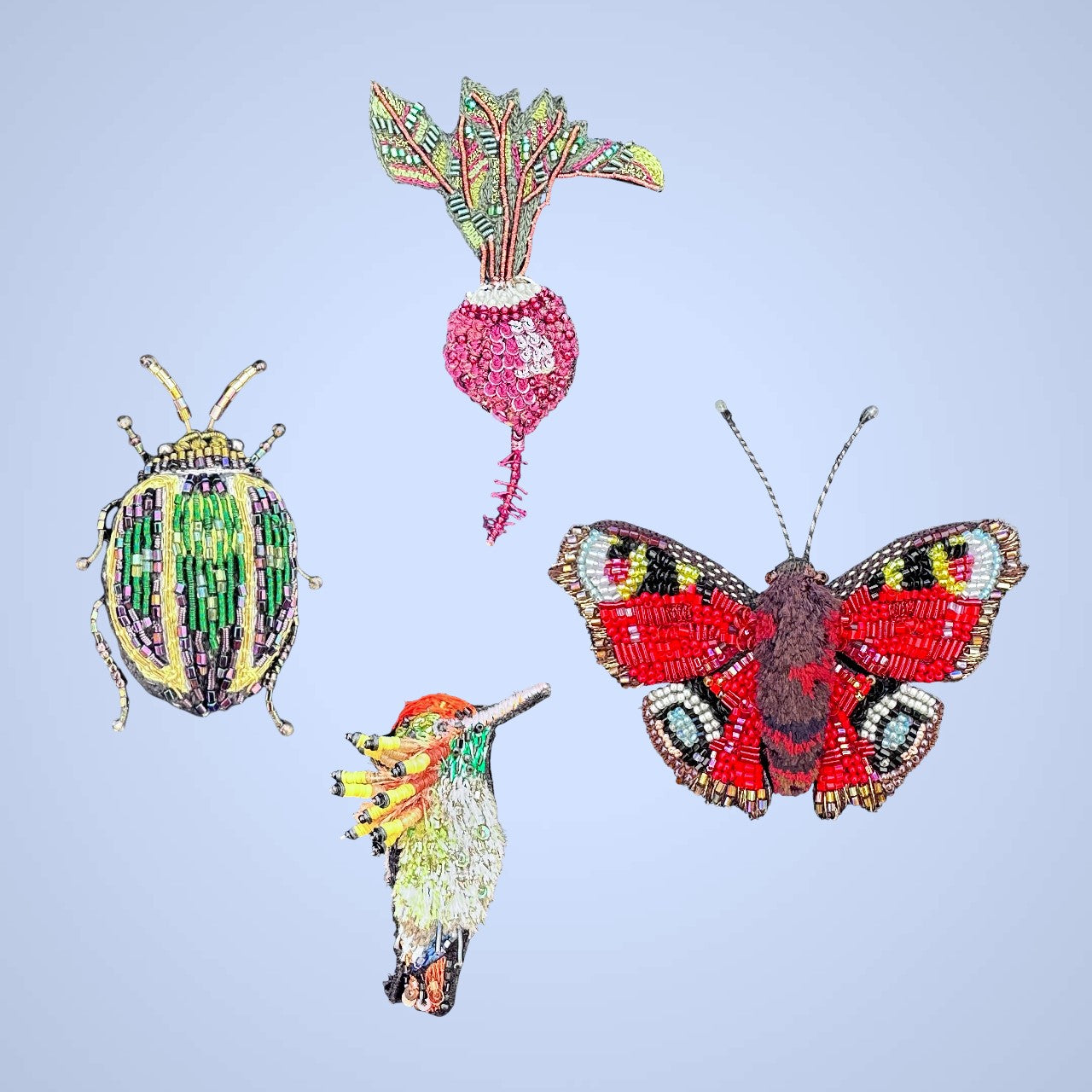 Embroidered Brooches available exclusively in our stores